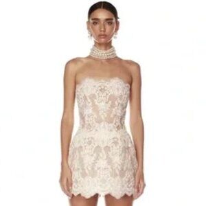 NWOT BRONX AND BANCO Maraya Blanc Lace Mini Dress